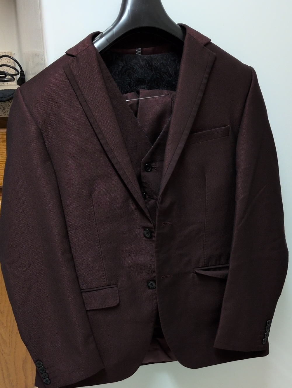 Men's Classic Dark Maroon Suit